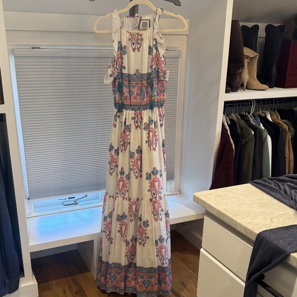Floral Maxi Dress with Ruffle Details